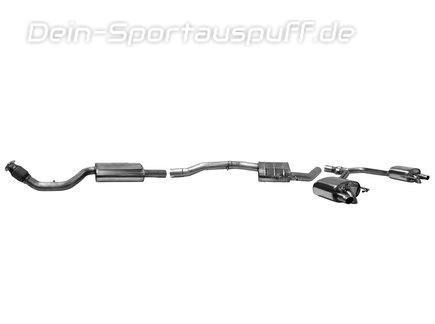 Bastuck Edelstahl Duplex Sportauspuff-Komplettanlage ab OPF Audi A5 F5 Facelift TFSI Quattro (Mod. mit OPF) für originalen Endrohrausgang