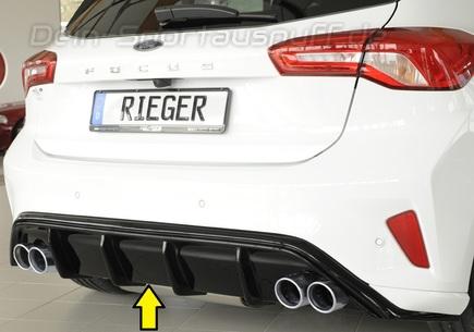 Rieger Heckeinsatz für Doppelrohr-Ausschnitt rechts-links ABS/schwarz glänzend für Ford Focus 4 ST und ST-Line
