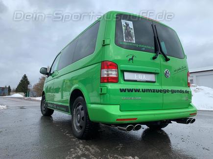 Fox Edelstahl Duplex Sportauspuff VW T5 4motion Caravelle Kombi Multivan je 2x115x85mm oval eingerollt abgeschrägt
