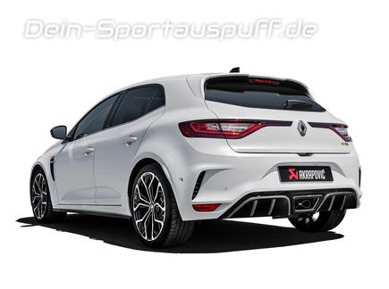 Akrapovic Evolution Line Titan Sportauspuff-Komplettanlage ab Kat Renault Megane 4 RS Ausgang trapezförmig aus Carbon