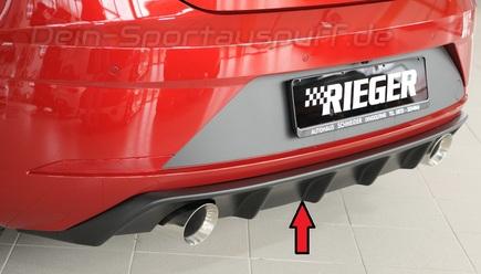 Rieger Heckeinsatz ABS/schwarz matt für Seat Leon 5F FR Facelift