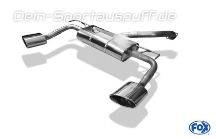 FOX Edelstahl Duplex Sportauspuff Hyundai Kona Frontantrieb je 160x90mm oval eingerollt abgeschrägt