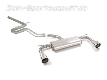 Ragazzon Edelstahl Duplex Sportauspuff-Komplettanlage ab Kat VW Golf 7 Facelift 1.6l TDI (Mod. ohne AdBlue) je 102mm rund eingerollt abgeschrägt