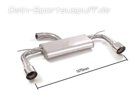 Ragazzon Edelstahl Duplex Sportauspuff VW Golf 7 Facelift 1.6l TDI (Mod. mit AdBlue) je 102mm rund eingerollt abgeschrägt