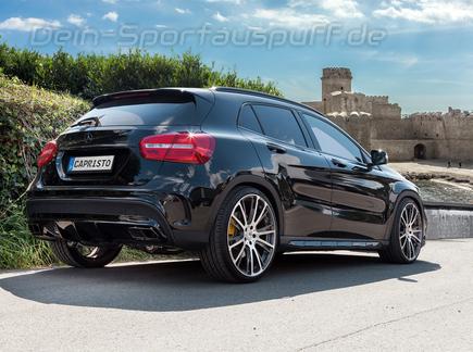 Capristo Edelstahl Duplex Sportauspuff-Komplettanlage ab VSD Mercedes A45 AMG W176 für Serienendrohre