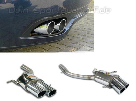 Supersprint Edelstahl Sportauspuff inkl. Klappen Maserati GranCabrio 2x100mm rund eingerollt