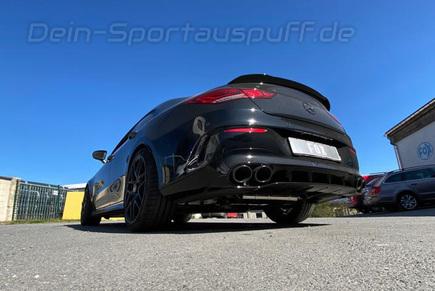 FOX Edelstahl Duplex Sportauspuff Mercedes CLA45 u. CLA45 S AMG C118 X118 inkl. Shooting Brake je für originalen Endrohrausgang