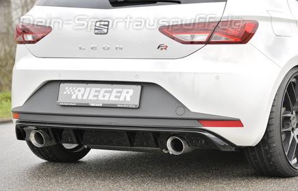 Rieger Heckeinsatz ABS/schwarz glänzend für Seat Leon 5F FR Vorfacelift bis 12/2016