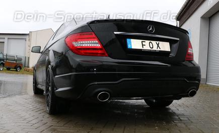 Fox Edelstahl Duplex Sportauspuff Mercedes C-Klasse W205 S205 4-Zylinder  Limousine u. T-Modell 2x115x85mm oval eingerollt abgeschrägt günstig online  kaufen 
