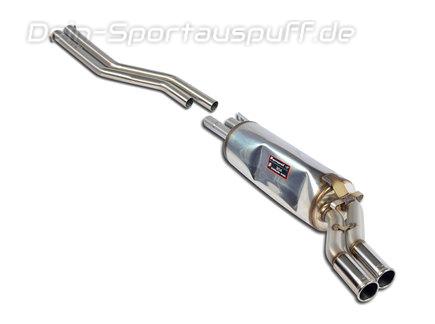 Supersprint Edelstahl Racing-Komplettanlage BMW 6er E24 (bis Bj. 1982) 2x54mm rund eingerollt gerade