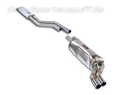 Supersprint Edelstahl Sportauspuff-Komplettanlage BMW 6er E24 (bis Bj. 1982) 2x60mm rund scharfkantig gerade