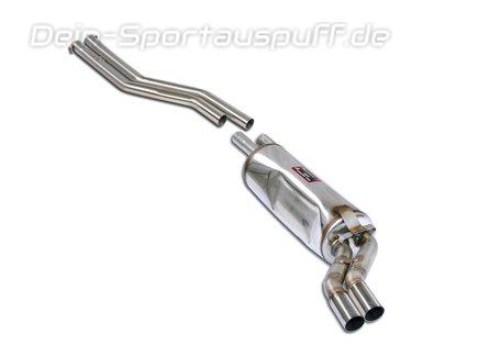 Supersprint Edelstahl Racing-Komplettanlage BMW 6er E24 (bis Bj. 1982) 2x60mm rund scharfkantig gerade