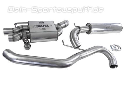 EGO-X Edelstahl Sportauspuff-Komplettanlage ab Kat mit Klappensteuerung Ø76mm VW Jetta 3 Typ 1K2