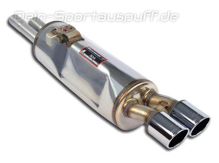 Supersprint Edelstahl Sportauspuff BMW 6er E24 (Bj. 1982 - 1987) 2x80mm rund eingerollt abgeschrägt