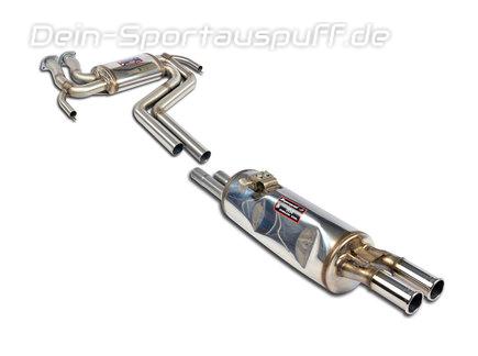 Supersprint Edelstahl Sportauspuff-Komplettanlage BMW 6er E24 (ab Bj. 1987) 2x54mm rund eingerollt gerade