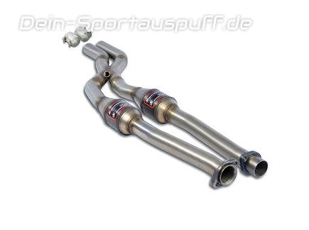Supersprint Edelstahl Sport-Kats inkl. X-Pipe + Adapter auf Serie BMW 6er E24 (ab Bj. 1987)