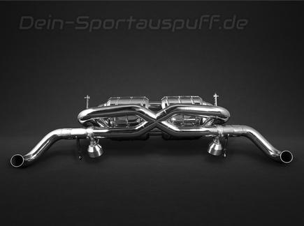 Capristo Edelstahl Duplex Sportauspuff Audi R8 V8 bis 2012 (Vor-Facelift) je 2x rund für originalen Endrohrausgang