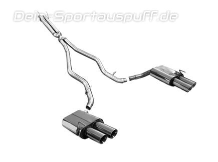 Fox Edelstahl Duplex Racing-Komplettanlage ab OPF Ford Explorer (Typ WUJ) 3.0l EcoBoost PHEV ab 2019 2x90mm rund doppelwandig abgeschrägt