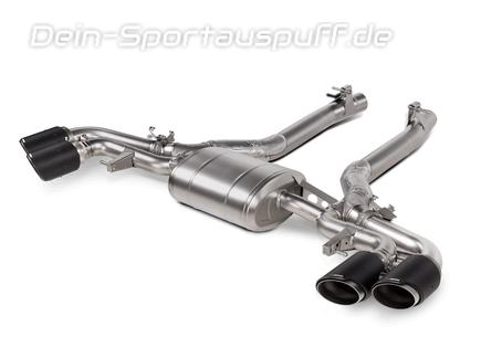 Akrapovic Slip-On Line Titan Sportauspuff-Komplettanlage ab OPF BMW X6 M inkl. Competition F96 Bj. 2020 mit 4x Carbon Endrohren