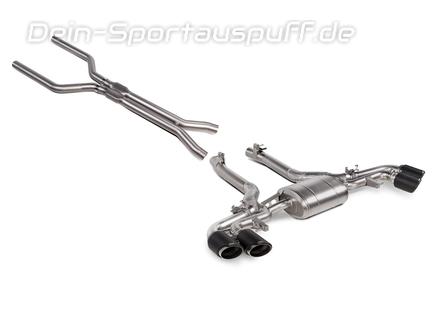 Akrapovic Evolution Line Titan Duplex Komplettanlage ab Kat BMW X6 M inkl. Competition F96 Bj. 2020 mit 4x Carbon Endrohren