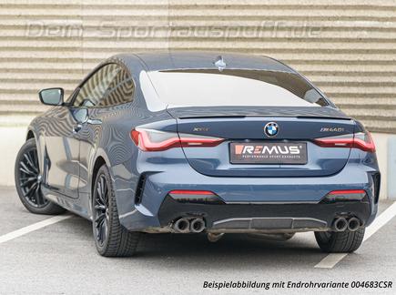 Remus Edelstahl Duplex Sportauspuff-Komplettanlage ab OPF BMW 4er M440i G22 Coupe inkl. Endrohrsatz nach Wahl