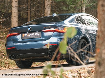 Remus Edelstahl Duplex Racing-Komplettanlage ab OPF BMW 4er M440i G22 Coupe inkl. Endrohrsatz nach Wahl