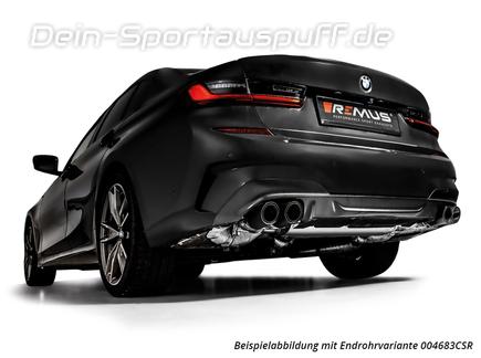 Remus Edelstahl Duplex Rennsportanlage ab Kat BMW 3er M340i G20 G21 Limousine u. Touring inkl. Endrohrsatz nach Wahl