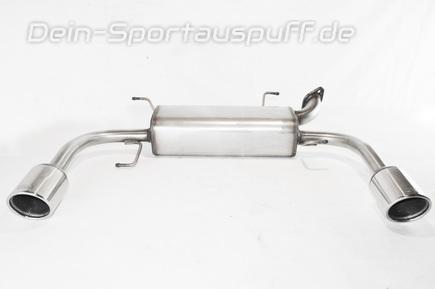 Ulter Edelstahl Duplex Sportauspuff Suzuki Swift Sport 4 Typ FZ NZ 1.6l je 100mm rund eingerollt abgeschrägt mit Absorber