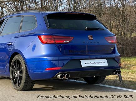 Ulter Duplex Komplettanlage ab OPF Ø76mm Seat Leon ST Cupra 4drive ab 09/2018 inkl. Endrohrsatz nach Wahl