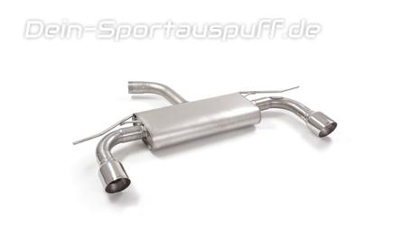 Ragazzon Edelstahl Duplex Sportauspuff VW Golf 7 1.4 TSI in GTI-Optik je 102mm rund eingerollt abgeschrägt