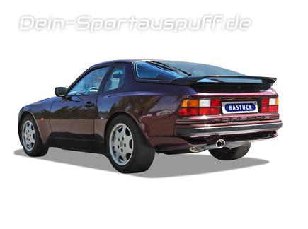 Bastuck Edelstahl Komplettanlage ab Kat mit Klappensteuerung Porsche 924 S 2.5l Bj. 1986-1989 120x80mm oval