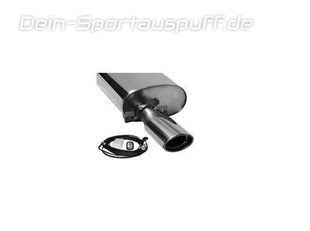 Bastuck Edelstahl Racing-Komplettanlage ab Kat mit Klappensteuerung Porsche 924 Turbo Bj. 1981-1991 120x80mm oval