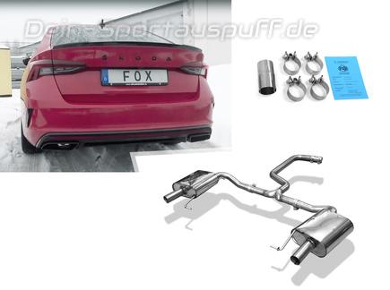FOX Edelstahl Sportauspuff Skoda Octavia RS TSI Typ NX