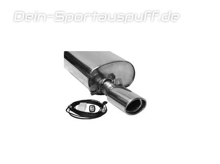 Bastuck Edelstahl Sportauspuff-Endschalldämpfer mit Klappensteuerung Porsche 944 S und S2 Bj. 1986-1991 120x80mm oval