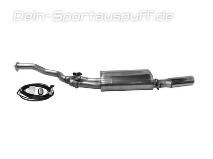 Bastuck Edelstahl Racing-Komplettanlage ab Kat mit Klappensteuerung Porsche 944 S und S2 Bj. 1986-1991 120x80mm oval