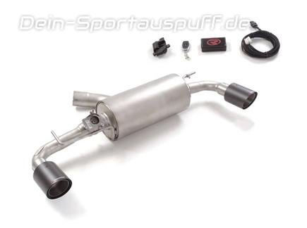 Ragazzon Edelstahl Duplex Komplettanlage ab OPF mit Klappensteuerung Toyota Yaris 4 Typ XP21 1.6l GR je 100mm rund abgeschrägt aus Carbon