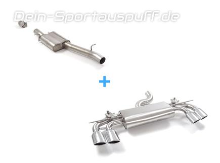 Ragazzon Edelstahl Komplettanlage ab OPF Audi S3 Sportback 8Y ab 2020 je 2x108x70mm oval eingerollt abgeschrägt