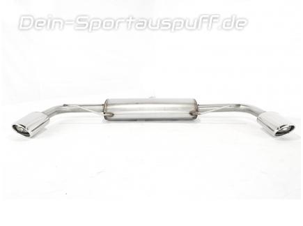 Ulter Duplex Edelstahl Sportauspuff Audi TT 8J 07- 120x80mm oval eingerollt seitlich abgeschrägt mit Absorber