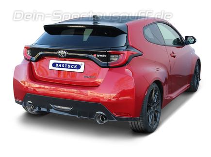 Bastuck Edelstahl Duplex Komplettanlage ab OPF Toyota Yaris Typ XP21 1.6l GR je 100mm rund scharf gerade