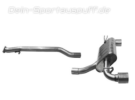 Bastuck Edelstahl Duplex Racing-Komplettanlage ab OPF Toyota Yaris Typ XP21 1.6l GR je 100mm rund scharf gerade
