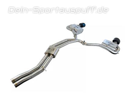 EGO-X Edelstahl Duplex Sportauspuff-Anlage ab Kat mit Klappensteuerung Ø89mm Audi A5 RS5 B9 2.9l TFSI quattro