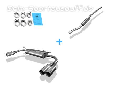 FOX Edelstahl Duplex Sportauspuff-Komplettanlage ab OPF Mercedes CLA 220/250 4MATIC C117/X117 je 2x80mm rund doppelwandig