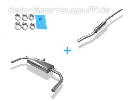 FOX Edelstahl Duplex Sportauspuff-Komplettanlage ab OPF Mercedes CLA 220/250 4MATIC C117/X117 für AMG Heckschürze