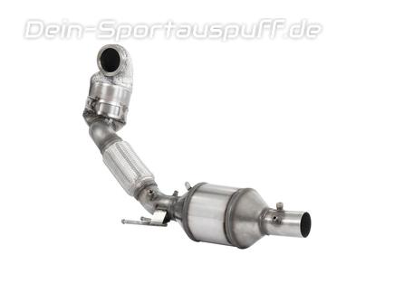 HJS Edelstahl Ø76mm Downpipe mit Kat und OPF Skoda Octavia 2.0l TSI 190PS OPF