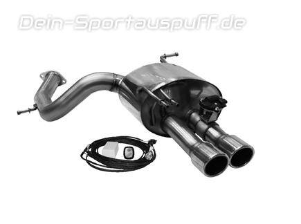 Bastuck Edelstahl Sportendschalldämpfer mit Klappensteuerung KIA Sorento Typ MQ4 ab 2020 2x90mm rund eingerollt abgeschrägt