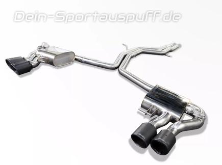 EGO-X Edelstahl Duplex Sportauspuff-Komplettanlage ab Kat mit Klappensteuerung Audi S4 B9 3.0l TFSI