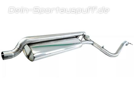 Bull-X Edelstahl Sportauspuff-Anlage ab Kat inkl. Klappensteuerung Ø51mm VW UP 1.0l GTI
