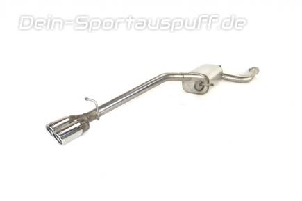 Ulter Edelstahl Sportauspuff Ford FOCUS 2 Fließheck 2005-2010 70mm rund eingerollt abgeschrägt mit Absorber