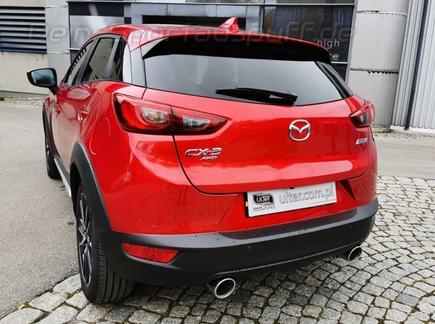 Ulter Duplex Sportauspuff Mazda CX-3 AWD je 100mm rund eingerollt abgeschrägt
