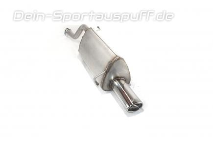 Ulter Edelstahl Sportauspuff Opel CORSA D '06-2014 95x65mm oval eingerollt gerade mit Absorber